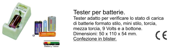 TESTER PER BATTERIE - MW 321. | FTN Componenti